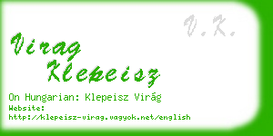 virag klepeisz business card